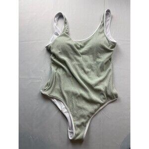 Coral Reef "The Escape" One-Piece Swimsuit Womens Large Sage Green Padded Lined